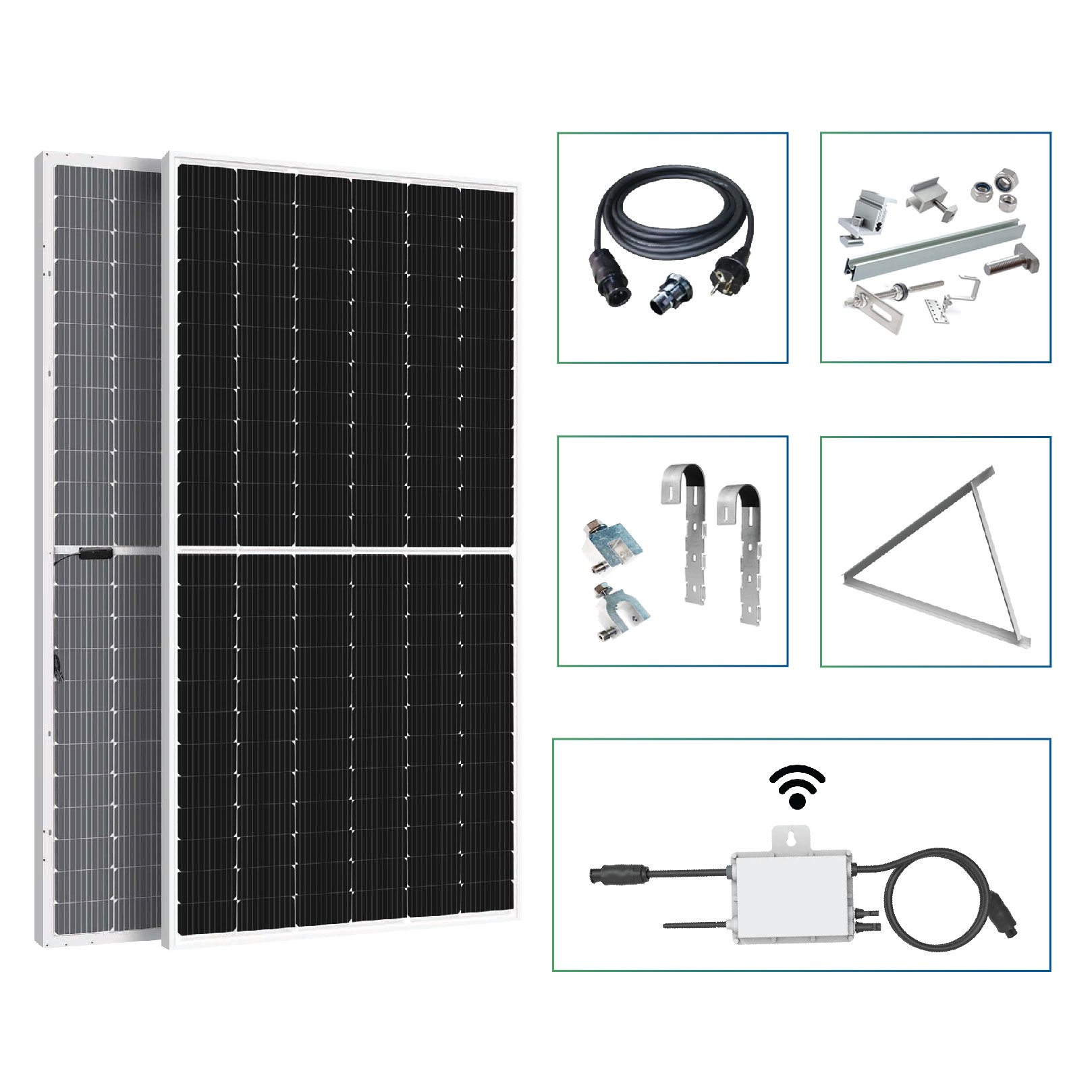 Solar Pv Balkonkraftwerk Komplettset Mit W Bifazial Solarmodul My Xxx