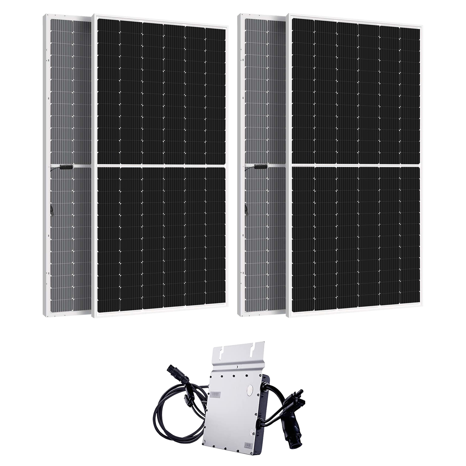 Solar PV 780 Balkonkraftwerke Komplettset Mit 390W Bifazial Solarmodul Aufständerung SÜD 10 M Schukostecker